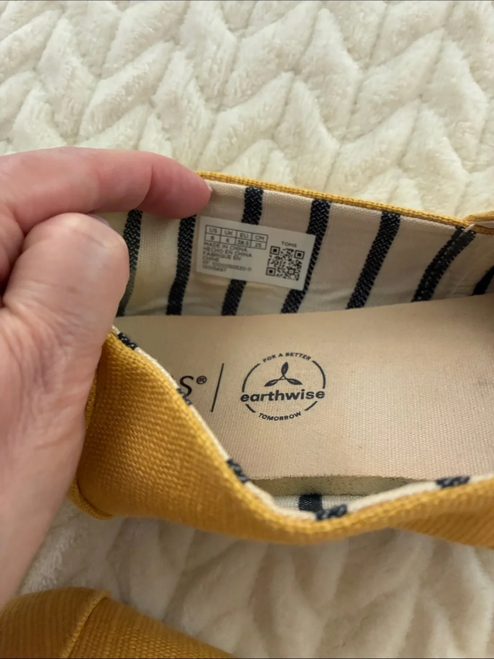 TOMS Mustard Yellow Canvas Slip-Ons